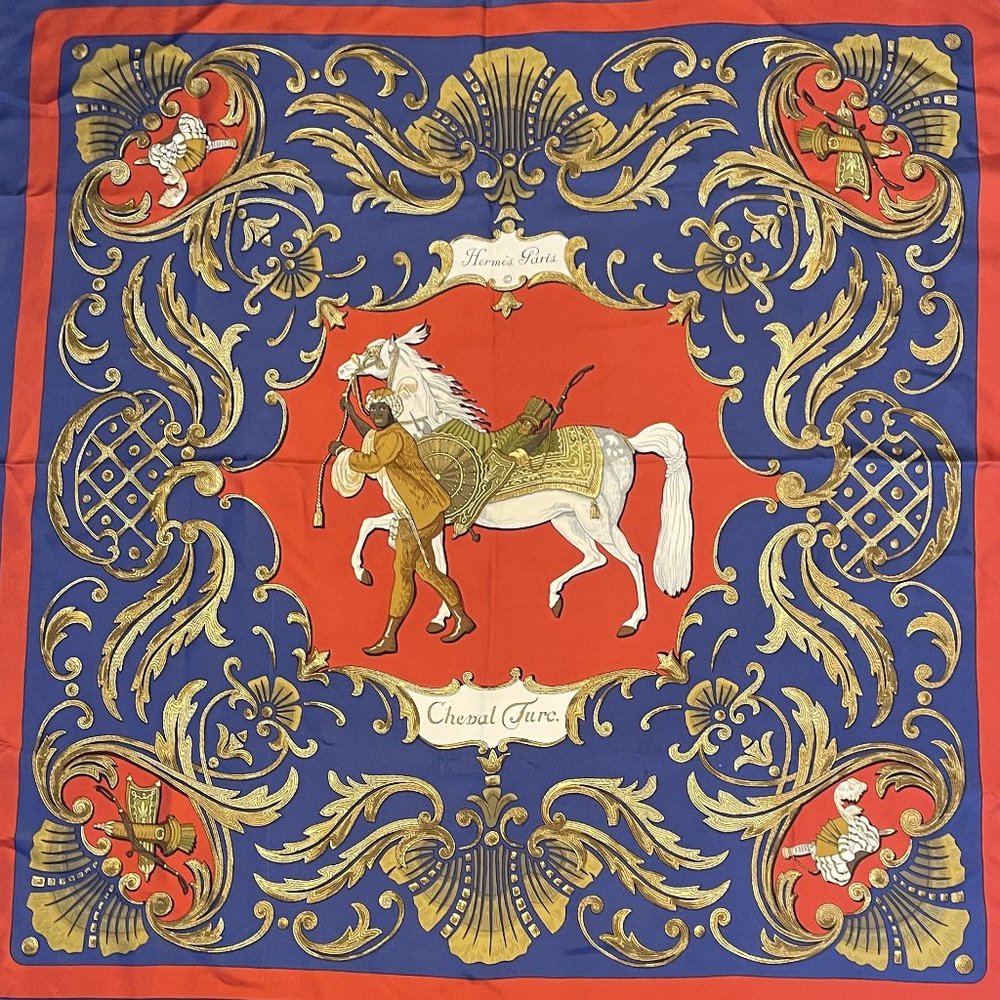Hermés Cheval Turc Vintage Silk Scarf